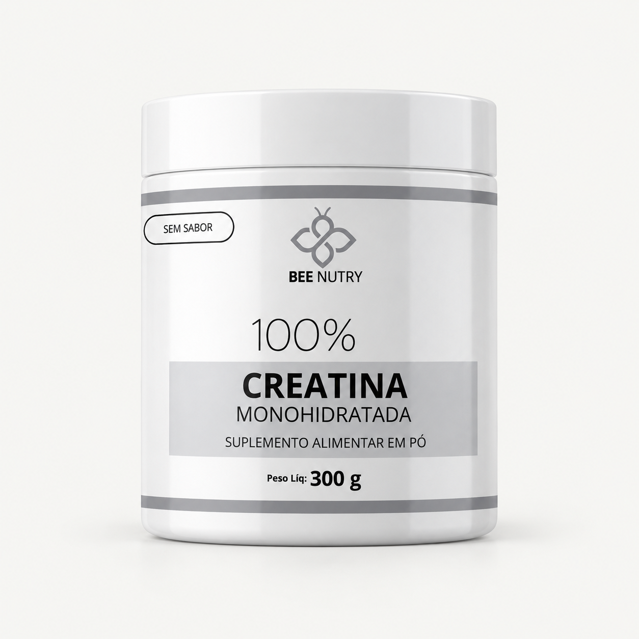 creatina monohidratada BeeNutry — 300 g — sem sabor