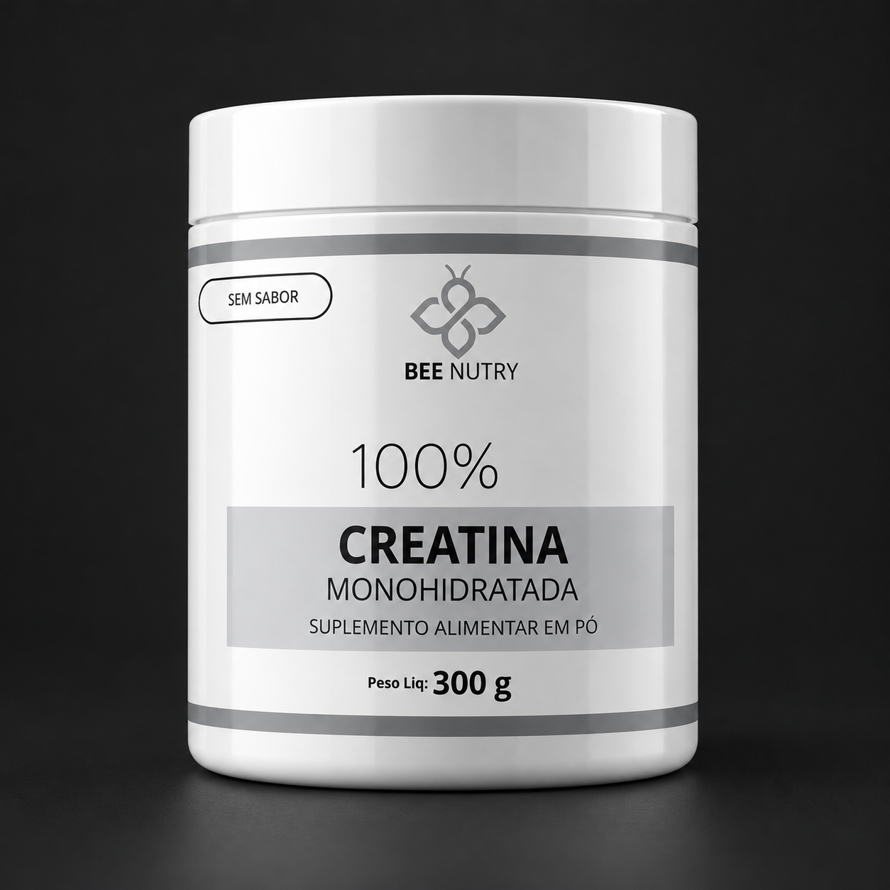 creatina monohidratada BeeNutry — 300 g — sem sabor