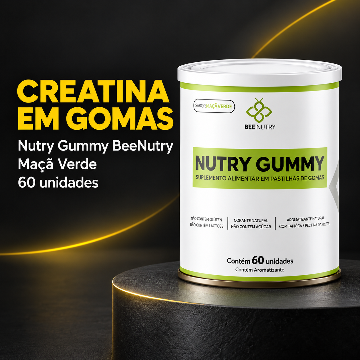 Pote Nutry Gummy de Maçã Verde BeeNutry